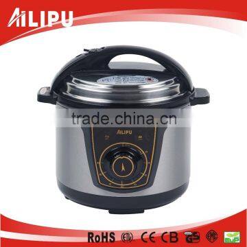 8L capacity metal housing multifunctional cooker/electric pressure cooker with ss inner pot and steamer