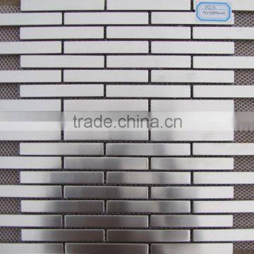 Hot sale Fence shape stainless mosaic tile decorative wall .