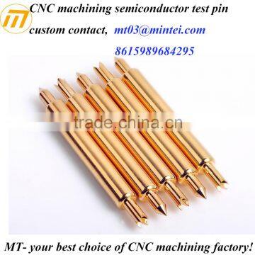 CNC machining gold-plated brass electric spring contact pin