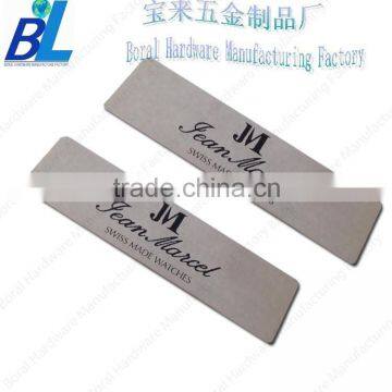 Silkscreen metal stamping name plate