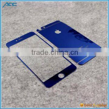 2015 New Arrived Hot Selling Factory Cheap Metallic Plating Color Tempered Glass Screen Protector for IPhone 6 6Plus photo-2