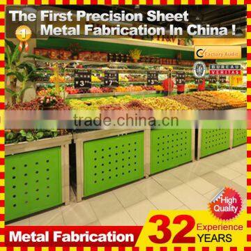 customized made furniture supermarket stainless steel fruit rack