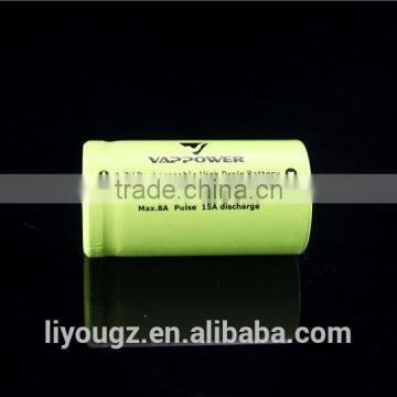 750mah 8A 3.7V VAPPOWER IMR18350 Li-Ion Rechargeable Battery