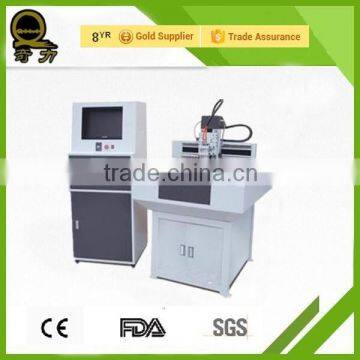 CE metal dog tag making machine price good QL-6060 desktop metal cnc router machine for aluminum/mobile watch phones