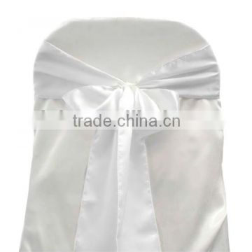 White Satin chair sash, chair ties, wraps for wedding banquet hotel