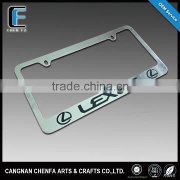 Manufacturer USA style zinc alloy metal car license plate frame,car license frame