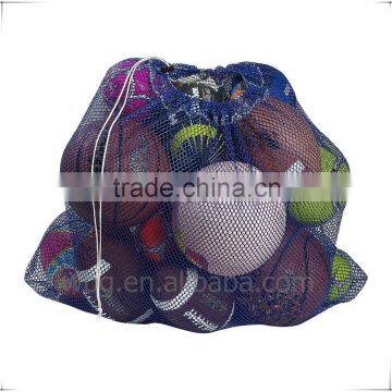 Durable mesh golf balls bag with drawstring customized tag mesh pouches with string