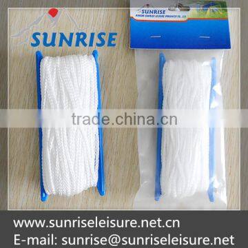 56743# 4mmx20m white polypropylene rope, guyline