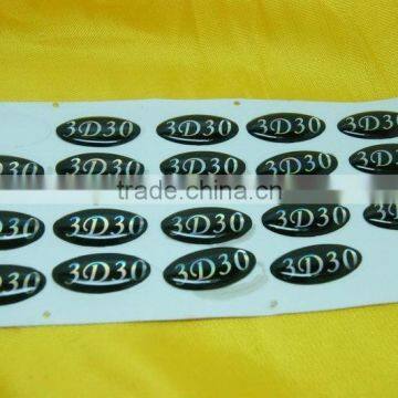 epoxy resin sticker plastic adhesive label(M-EP308)