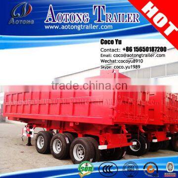 Tri-axles U Shape 30CBM Aluminum/Carbon Steel Tipping Trailer For Transportation Grain Trailer Truck photo-2