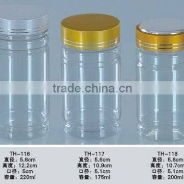 New type Recyclable clear plastic bottles with screw cap