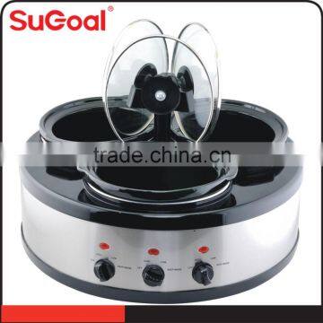 Electric Panel SS Body Triple Industrial Slow Cooker photo-2