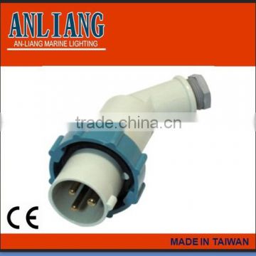 IEC 220v 15 amp taiwan made ip67 plug watertight IEC electrical Waterproof double male electrical plug