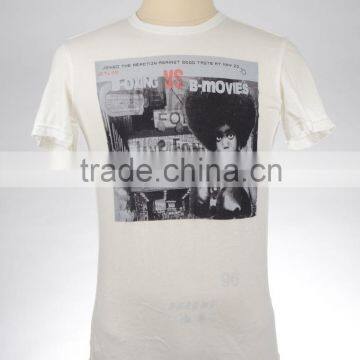 Man's Normal Technics White Color Short Sleeve T-shirt .