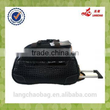 Popular Design Hot Sale Durable PU Material Real Push Trolley High Quality Wheel Trolley Duffle Bag photo-2