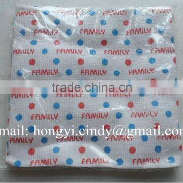 Printed stitch bonded nonwoven cotton floor cloth