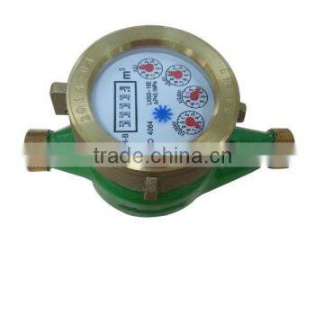 Multi jet mechanism brass cold water meter
