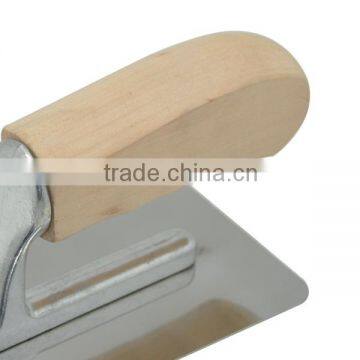 Venetian Trowel, Stainless Steel Trowel, Natural Wooden Handle Unlacquered