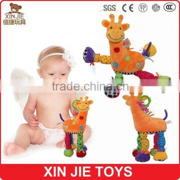Custom Squeaky Deer Soft Baby Toy Good Quality Plush Baby Toy With Bell photo-1