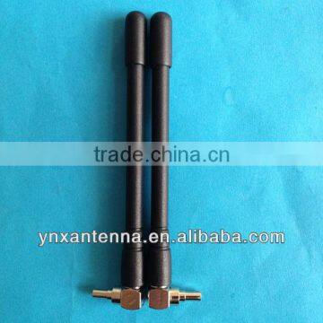 3G mini rubber antenna with SMA/CRC9/TS9 connector