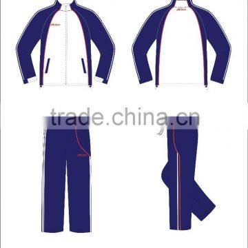 Hot sale sportswear low price stylish smooth 100%polyester print design tracksuit set