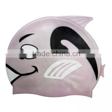 Eco-friendly silicone cartoon swim cap, swiming cap, bathing cap