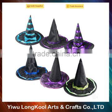 Masquerade Party Hat Velvet Spiderella Ribbon Halloween Witch Hat