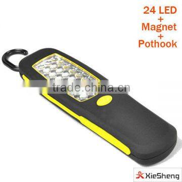 24 led magnet led work lamp with hook