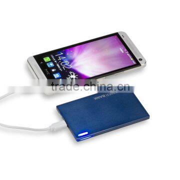 2000mAh wallet size power bank for mobile phones