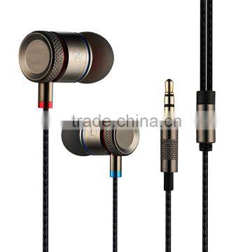 New technology high end earphone with twisted wire, mp3 style metal earphone free sample earphones headphones from shenzhen