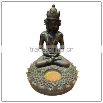 Thai buddha statue candle holder ,resin tealight candle holders