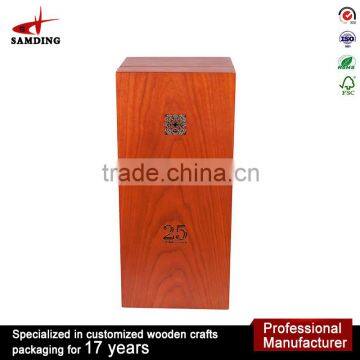 Laser logo pine wood wine box for wine storage