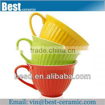 high quality glazed colored ceramic cups