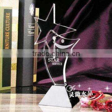 new design and arrival k9 crystal crafts for home office decoration crystal star trophy