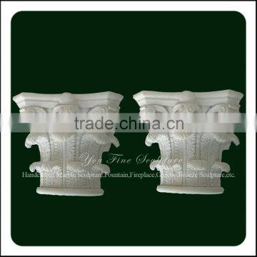 Natural Cheap White Stone Column Caps