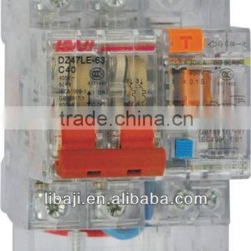 low voltage mcb earth leakage circuit breaker(transparent cover)