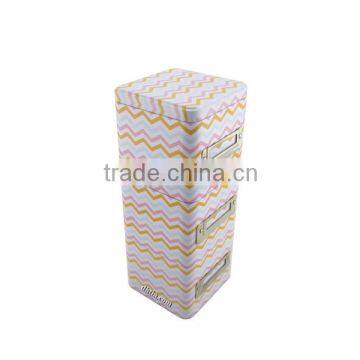 stackable tea tin, stackable tin caddy, stackable tin box