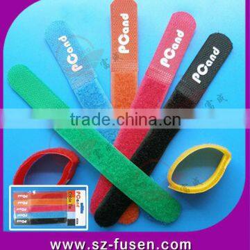 Hot Sale Magic Tape Cable Tie Colorful Hook and Loop Battery Ties With Logo Print photo-5