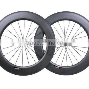 2016 aero designed rims light Full Carbon Bicycle U Shape Wheelset 88mm Road Bike Rims 700C