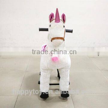 HI EN71 wholesale plush unique outdoor ride on horse toy pony for kids