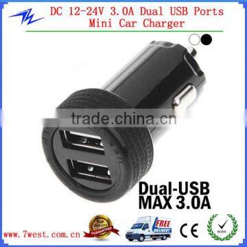 2014 Newest Mini Dual Port USB Car Charger for iPhone iPod Mobile Phone GPS