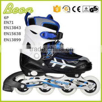 direct manufacturer wholesale aluninum chassis pu wheel kids inline skate with 3 color