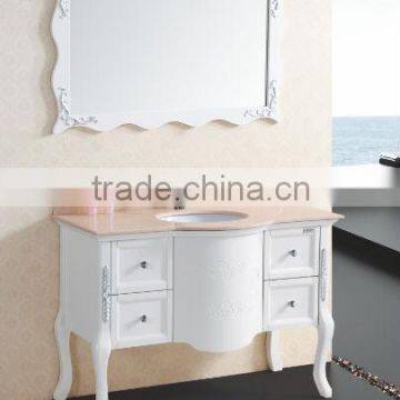 USA white finish Antique Solid Wood Bathroom Vanity