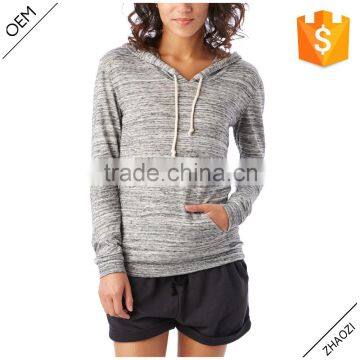 China factory cheap wholesale space dye Eco-jersey pullover hoodie without zipper