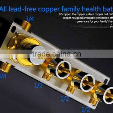 Contemporary High Pressure 4 Handle 3 Way In Wall Bath Shower Faucet Hot Cold Mixing Water Control Valve photo-5