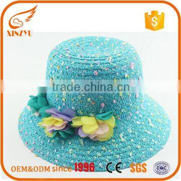 Flower decoration top selling products 2016 panama lady hat straw hats