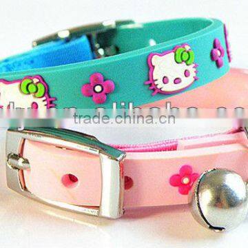 hello kitty cat collar no-toxic saft cat collars fluorescent cat collar,personalized cat collar,cat design,unique cat collar