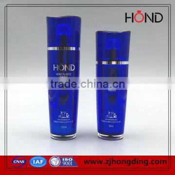 30ml 50ml 80ml 120ml Blue lotus leaf plastic cosmetic acrylic bottles with pump