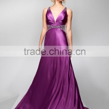 (MY2660) Amazing Purple Elgant Spaghetti Strap Evening Dresses For Ladies