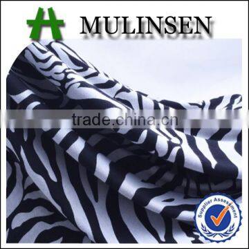 Shaoxing Mulinsen open end viscose printed zebra fabric